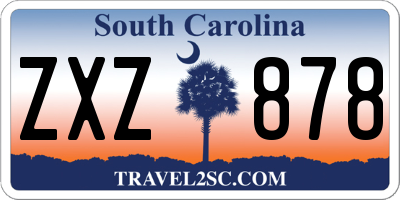 SC license plate ZXZ878