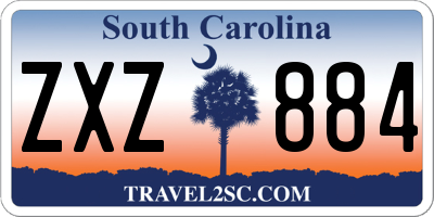 SC license plate ZXZ884