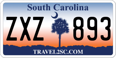 SC license plate ZXZ893