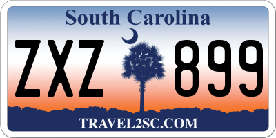 SC license plate ZXZ899