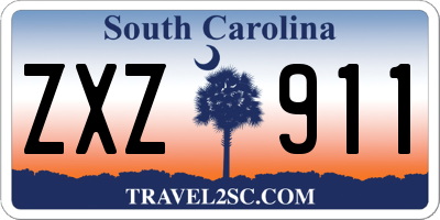 SC license plate ZXZ911