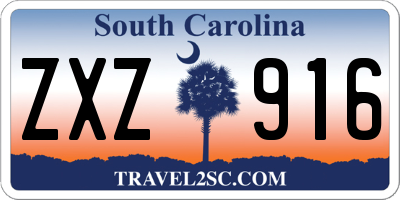 SC license plate ZXZ916