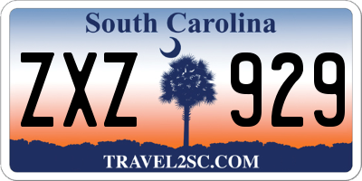 SC license plate ZXZ929