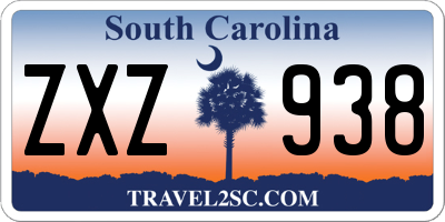 SC license plate ZXZ938