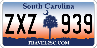 SC license plate ZXZ939
