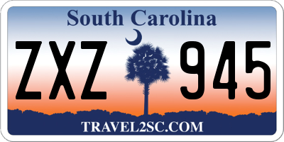 SC license plate ZXZ945