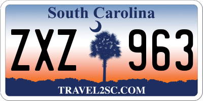 SC license plate ZXZ963