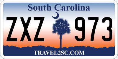 SC license plate ZXZ973
