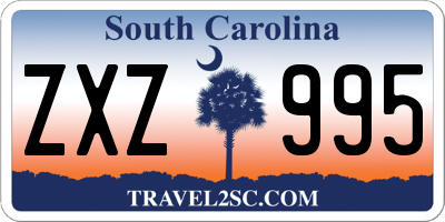 SC license plate ZXZ995