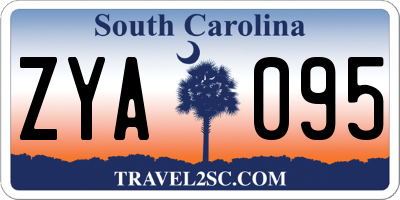 SC license plate ZYA095