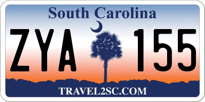 SC license plate ZYA155