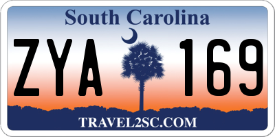 SC license plate ZYA169