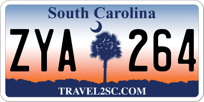 SC license plate ZYA264