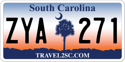 SC license plate ZYA271