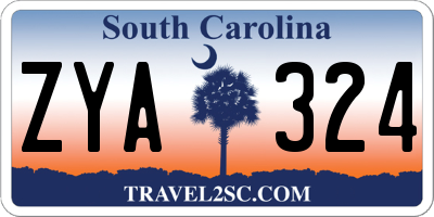 SC license plate ZYA324