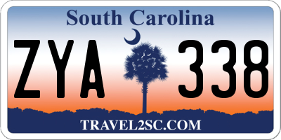 SC license plate ZYA338