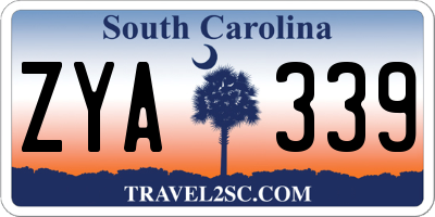 SC license plate ZYA339