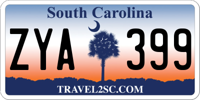 SC license plate ZYA399