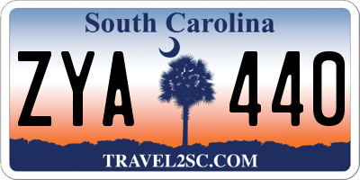 SC license plate ZYA440