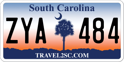 SC license plate ZYA484