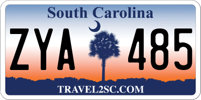 SC license plate ZYA485