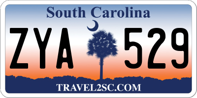 SC license plate ZYA529