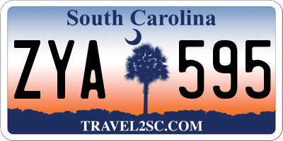 SC license plate ZYA595