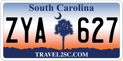 SC license plate ZYA627