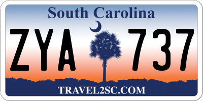 SC license plate ZYA737