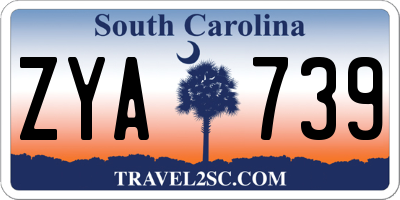 SC license plate ZYA739