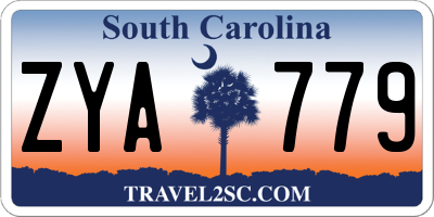SC license plate ZYA779