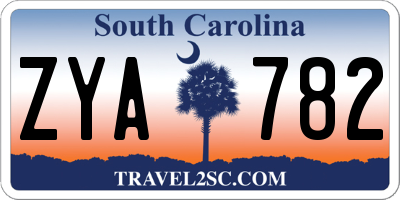 SC license plate ZYA782