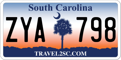 SC license plate ZYA798