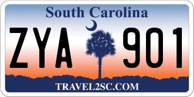 SC license plate ZYA901
