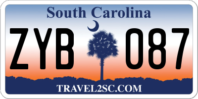 SC license plate ZYB087