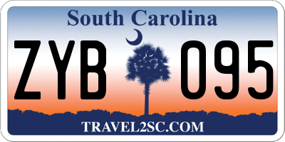 SC license plate ZYB095
