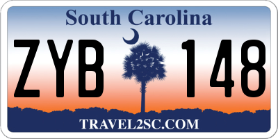 SC license plate ZYB148