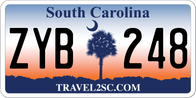 SC license plate ZYB248