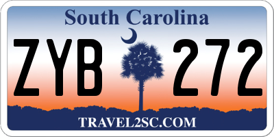 SC license plate ZYB272