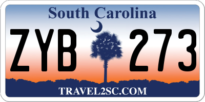SC license plate ZYB273