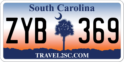 SC license plate ZYB369