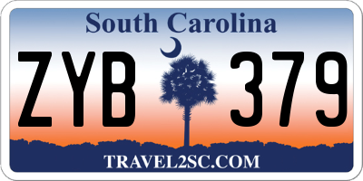 SC license plate ZYB379