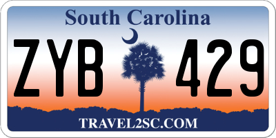 SC license plate ZYB429