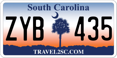 SC license plate ZYB435