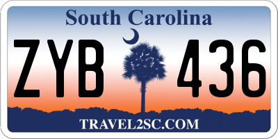 SC license plate ZYB436