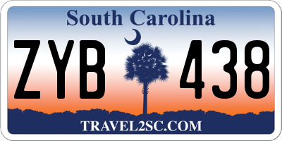 SC license plate ZYB438