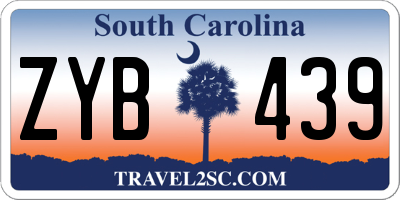 SC license plate ZYB439