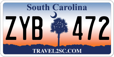SC license plate ZYB472