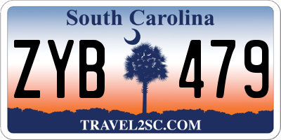 SC license plate ZYB479