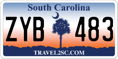 SC license plate ZYB483